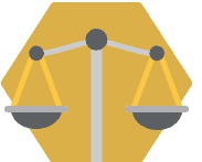 Illustration of scales of justice - or injustice for the countries were activists are building civic power