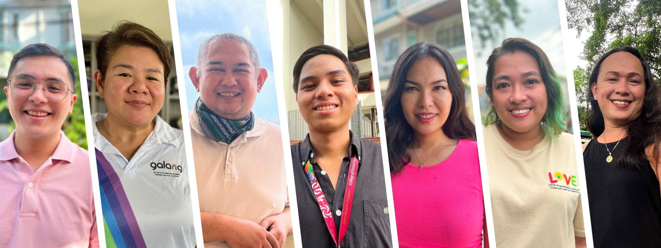 Images of seven LGBTQ+ Rights activists in the Philippines who are campaigning for LGBTQ equality